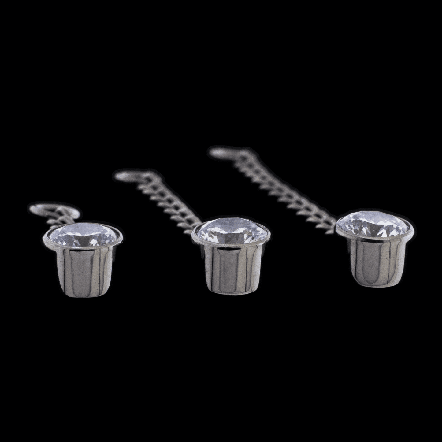 Curb Chain With Jump Ring & 5mm Round Dangle - Khrysos Jewelry