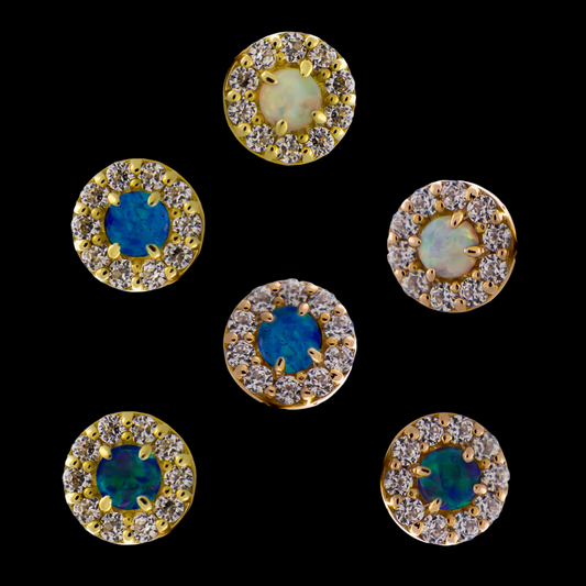 Liora - 14KT Gold Threadless End - Khrysos Jewelry