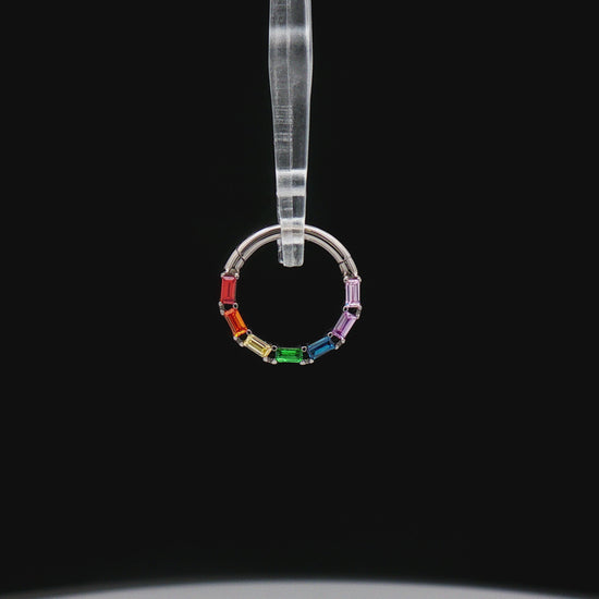 Victoria - Rainbow Hinged Ring