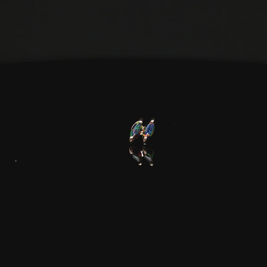 Zafira - 14KT Gold Threadless End - Khrysos Jewelry