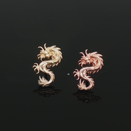 Draco - 14kt Gold Threadless End - Khrysos Jewelry