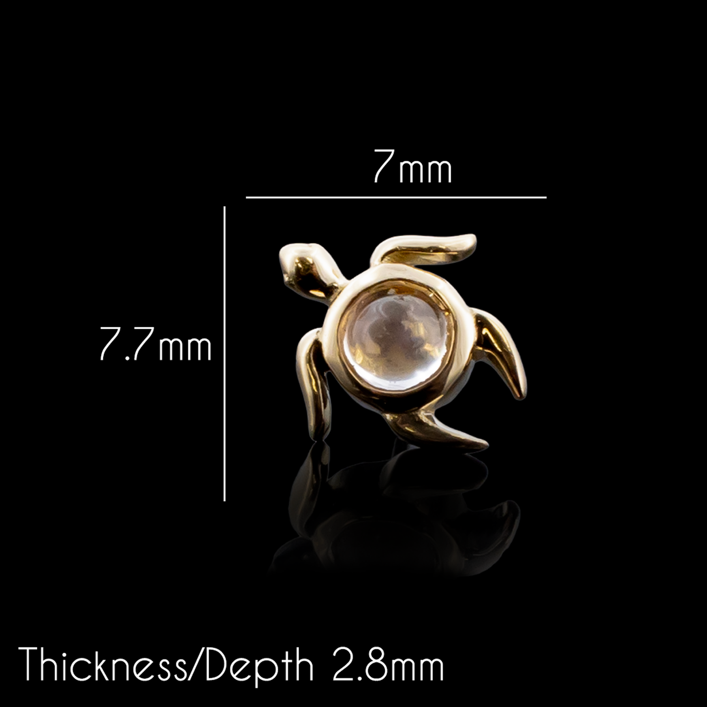 Thalora - 18kt Gold Threadless End - Khrysos Jewelry