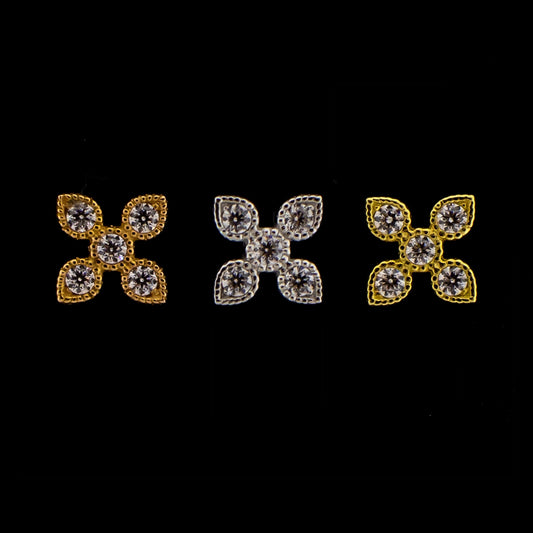 Serafina - 18KT Gold Threadless End - Khrysos Jewelry