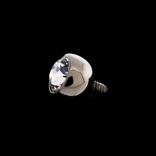 Milo - 16G/18G  Internally Threaded Bezel Set Gem Ball - Khrysos Jewelry